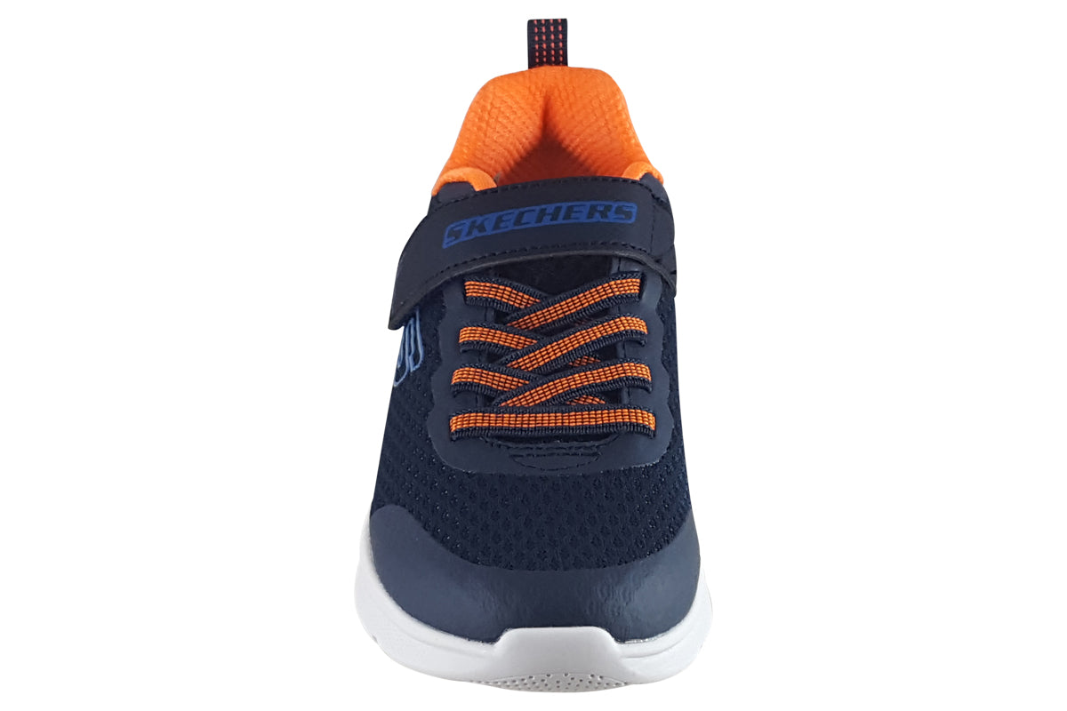 skechers vaptix microspec navy orange trainers top