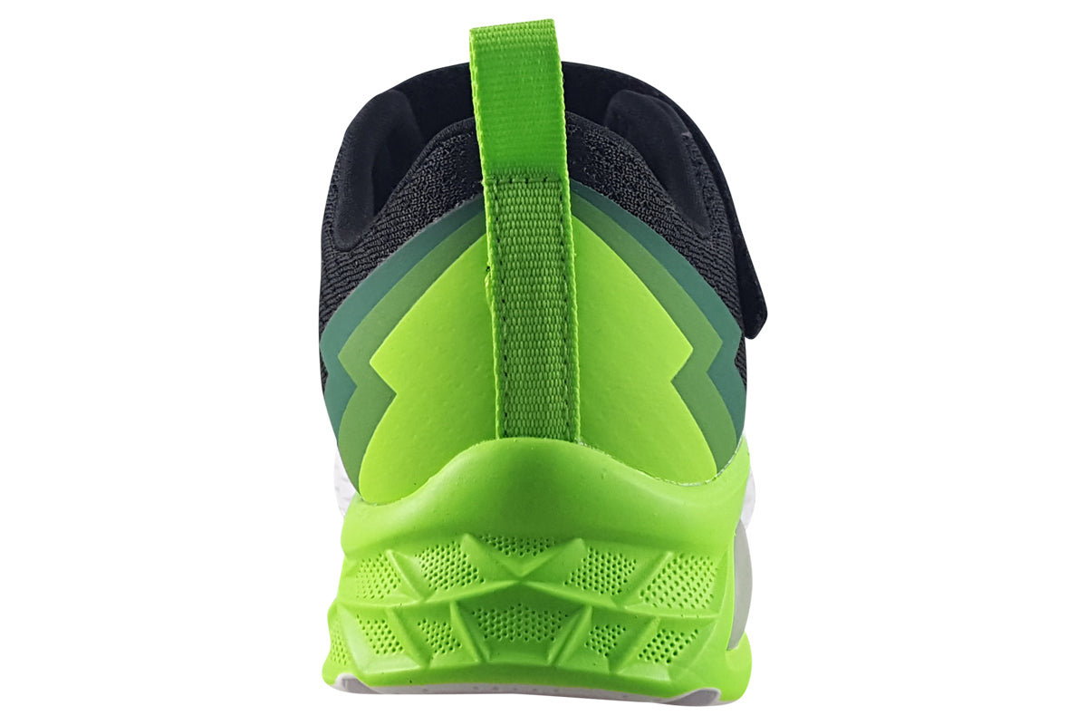 skechers vodrox micromax ii 403932l black lime trainers back