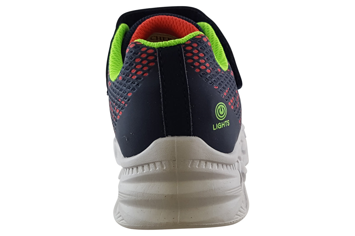 skechers vortex 2.0 400602l navy multi trainers back
