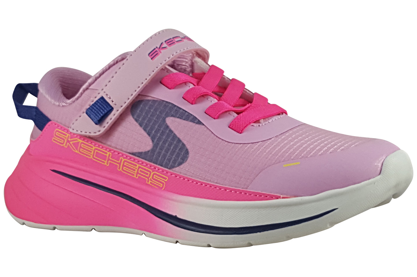 skechers wave 92 lace light pink hot pink trainers right