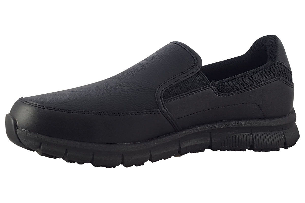 skechers work groton 77157ec black trainers left