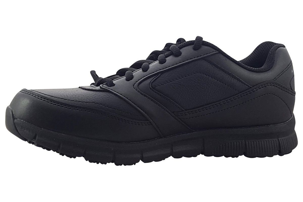 skechers work nampa sr 77156ec black shoes left