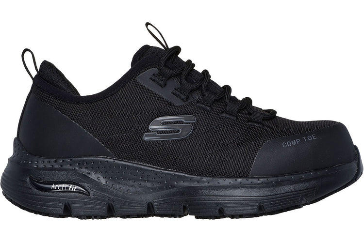 Skechers Workwear Arch Fit SR Ebinal Black Womens Shoes