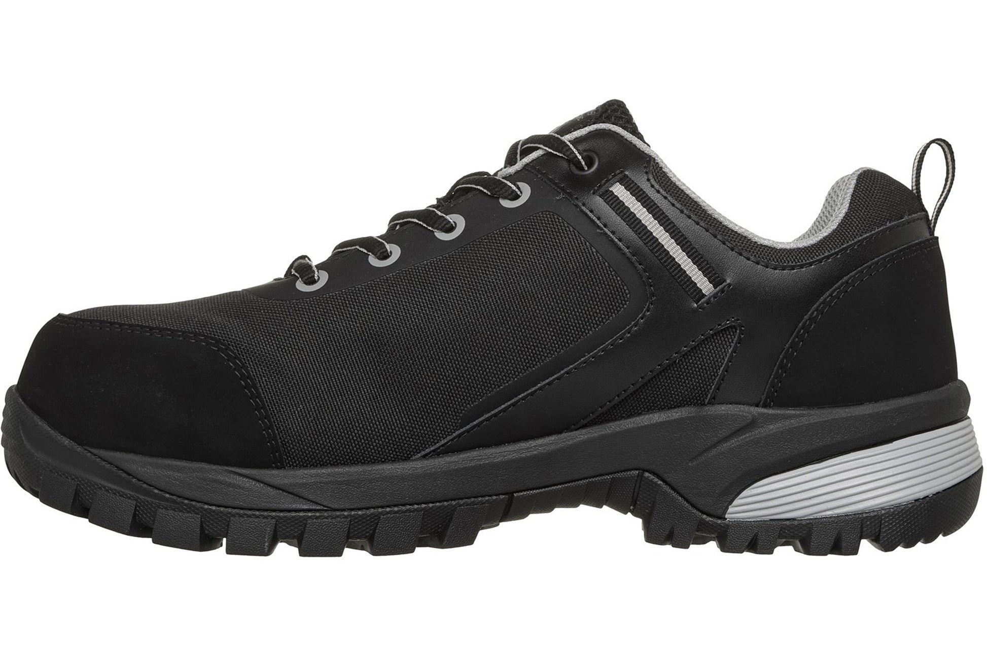 skechers-workwear-gatlon-strigax-black-trainers-safety-left-flat