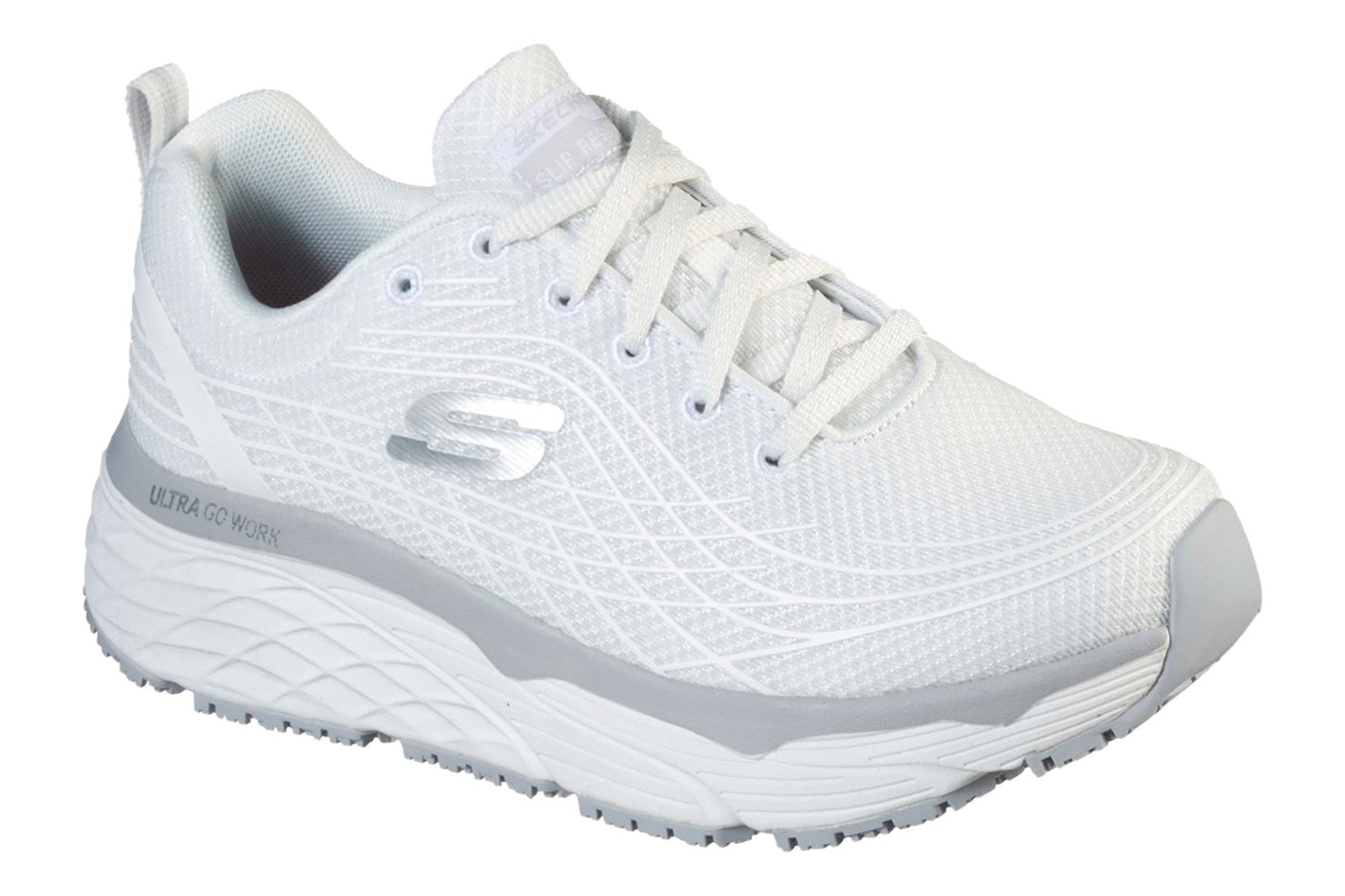 Skechers Workwear Max Cushioning Elite Sr White Womens Shoes