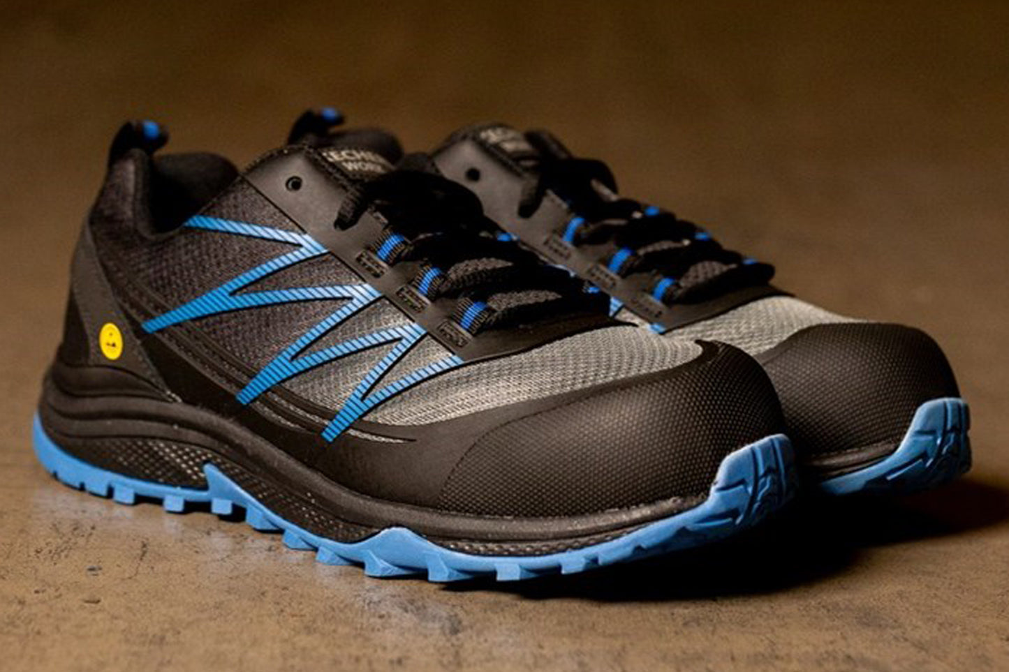 Skechers Workwear Puxal Black/Blue Mens Trainers
