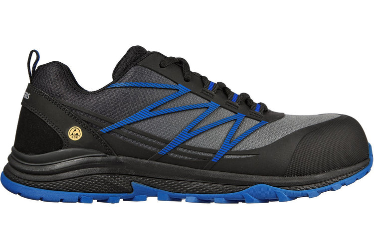 Skechers Workwear Puxal Black/Blue Mens Trainers