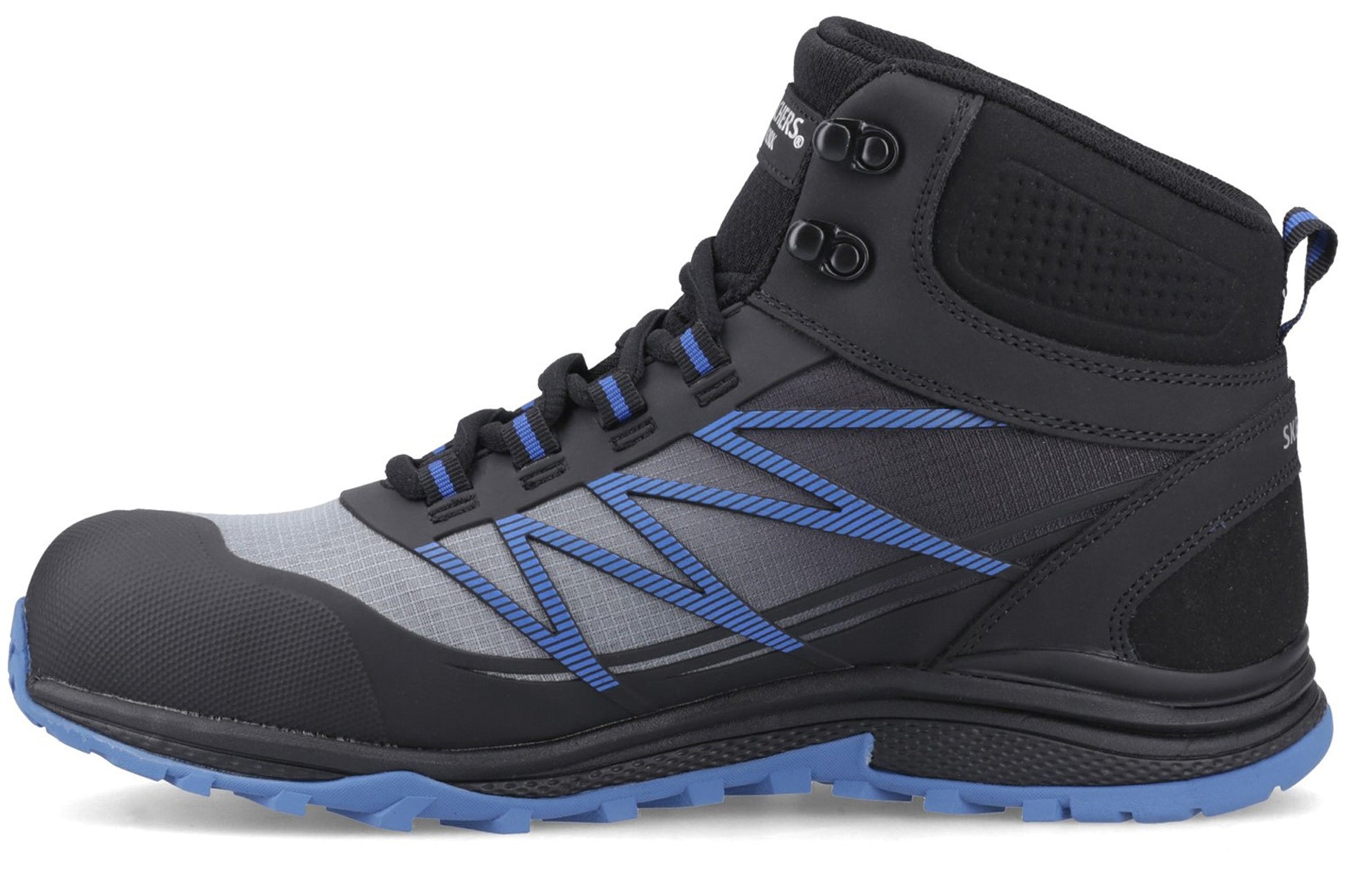 skechers-workwear-puxal-firmle-black-blue-boots-safety-left-flat