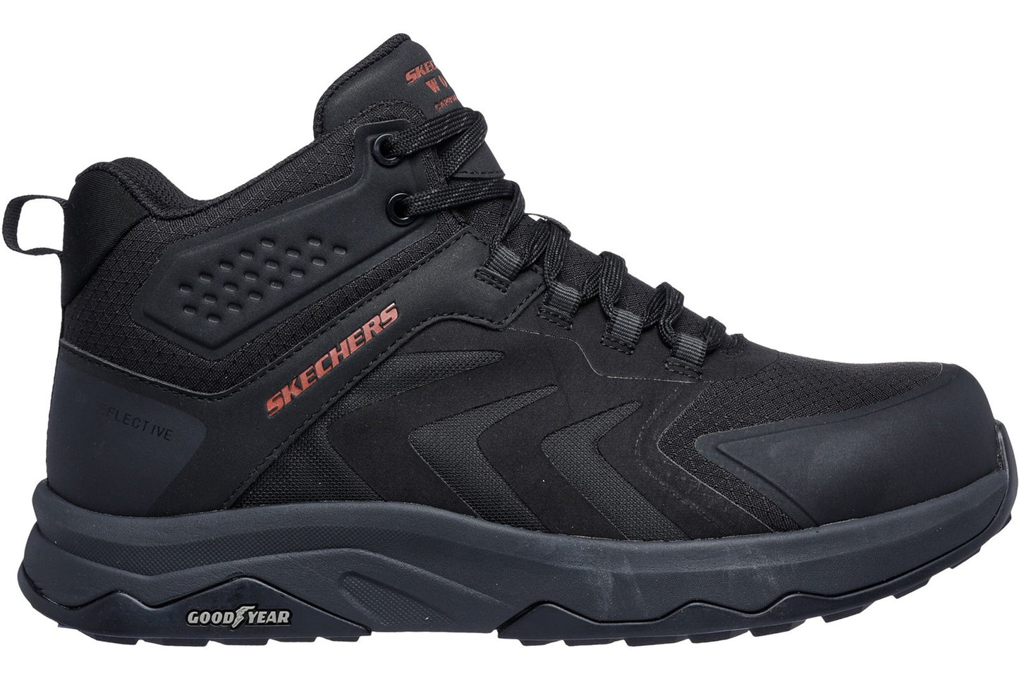 Skechers Workwear Speed-Flex Trekker Black/Red Mens Boots