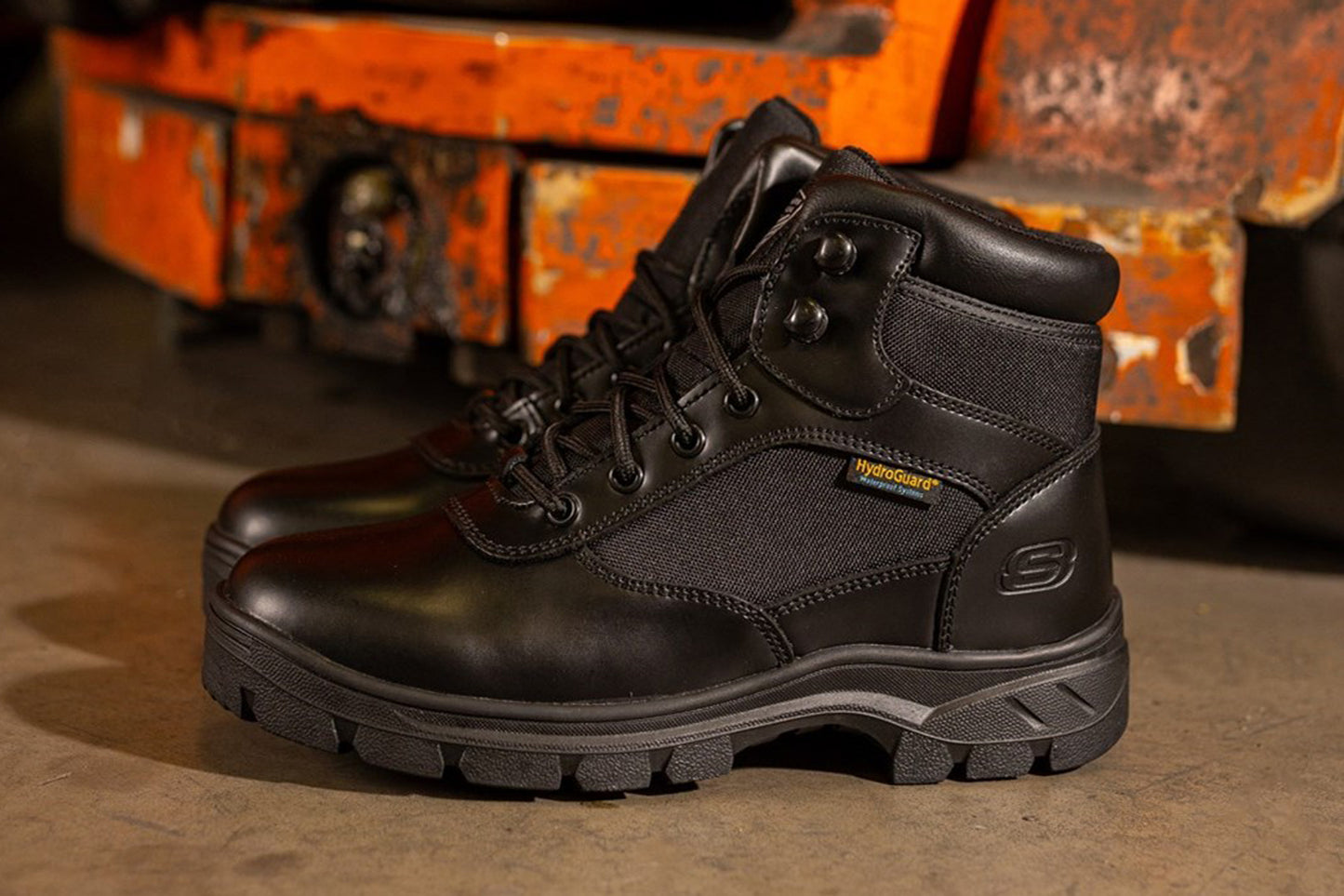 Skechers Workwear Wascana Benen WP Tactical Black Mens Shoes