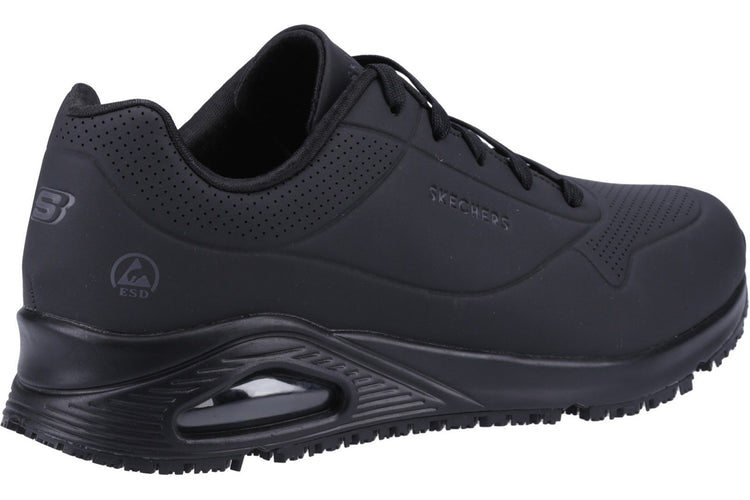 Skechers Workwear Work Relaxed Fit: Uno SR Black Mens Shoes