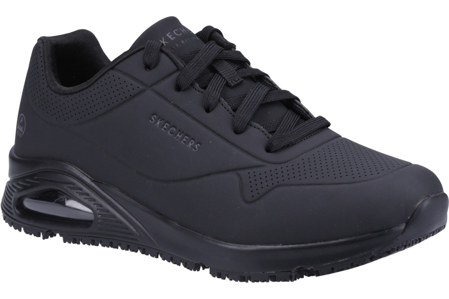 Skechers Workwear Work Relaxed Fit: Uno SR Black Mens Shoes