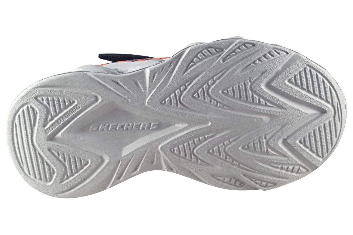 skechers zorento inf black blue orange trainers sole