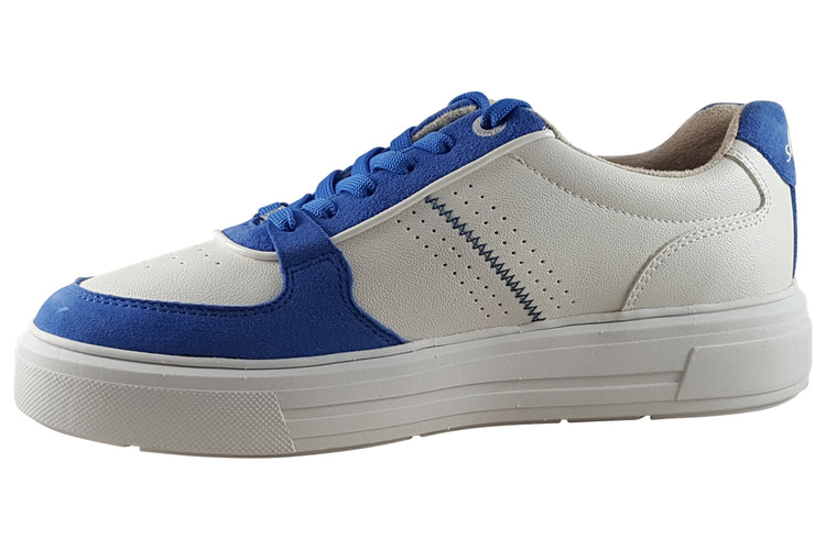 S.Oliver Trafford 23637-42 White/Blue Womens Fashion Trainers