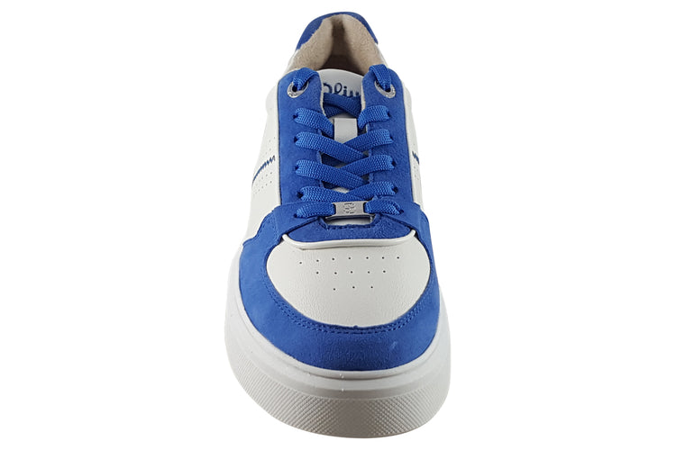 S.Oliver Trafford 23637-42 White/Blue Womens Fashion Trainers
