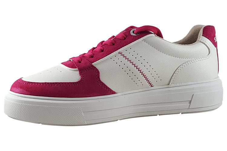 S.Oliver Trafford 23637-42 White/Fuxia Womens Fashion Trainers