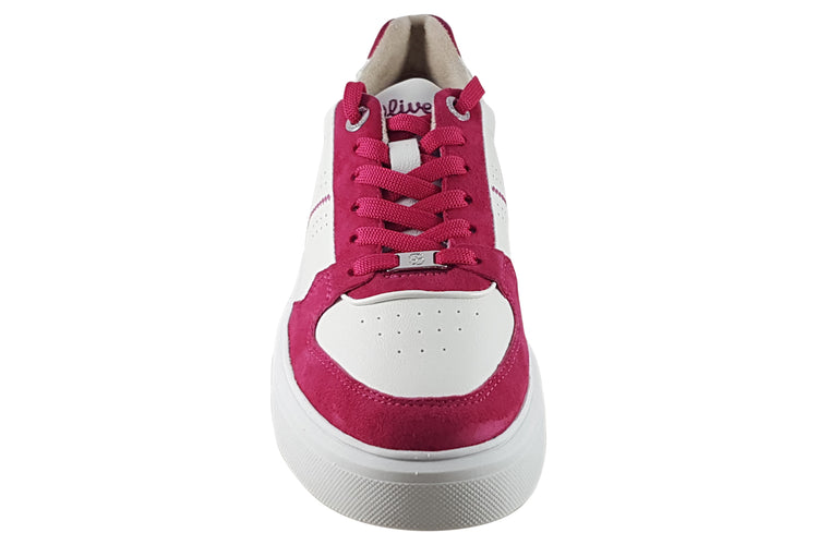 S.Oliver Trafford 23637-42 White/Fuxia Womens Fashion Trainers