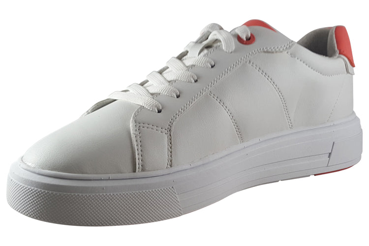S.Oliver Turlough 23635-42 White/Coral Womens Fashion Trainers