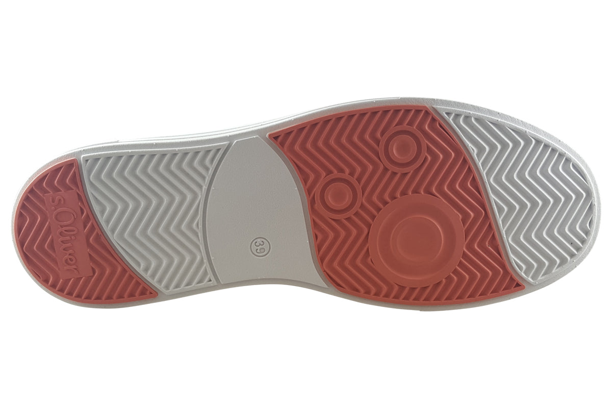 soliver-turlough-23635-42-white-coral-womens-fashion-trainers-sole