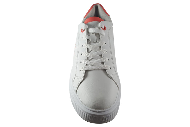 S.Oliver Turlough 23635-42 White/Coral Womens Fashion Trainers