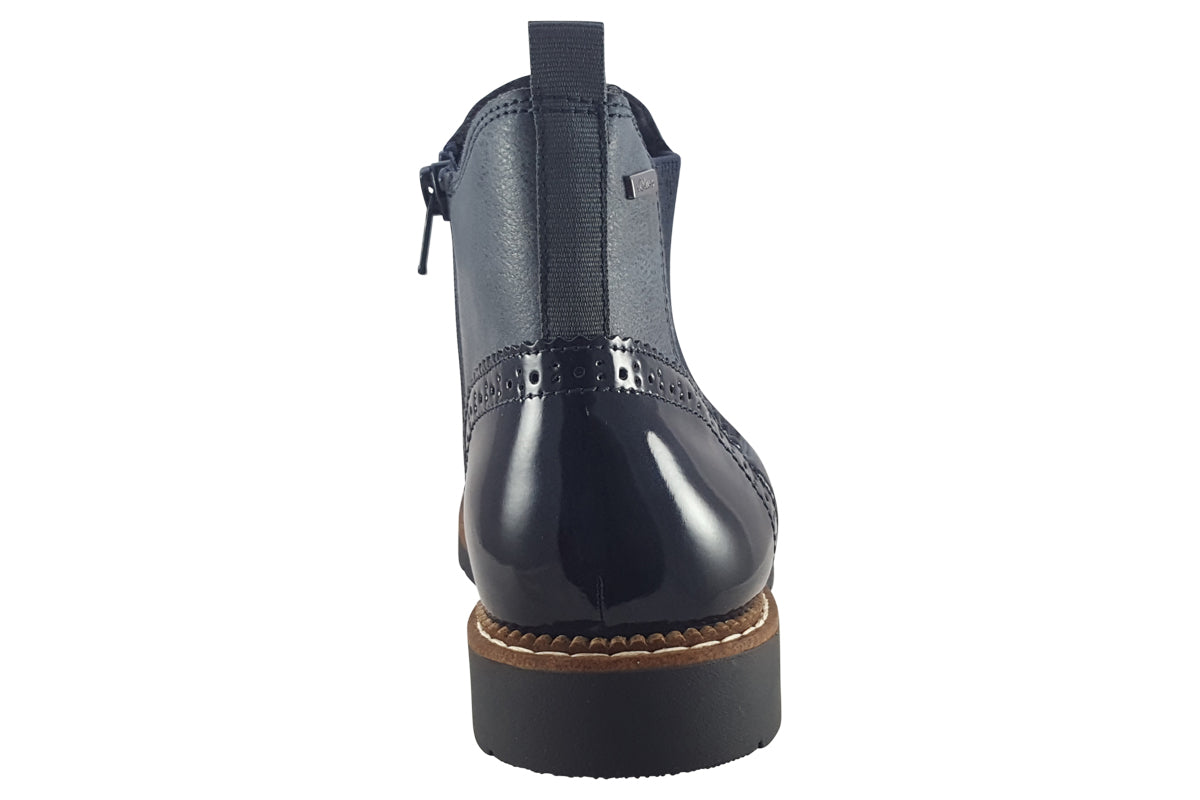 soliver wilson 4 25444 43 navy combi womens boots back