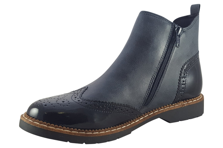 S.Oliver Wilson-4 25444-43 Navy Comb Womens Boots
