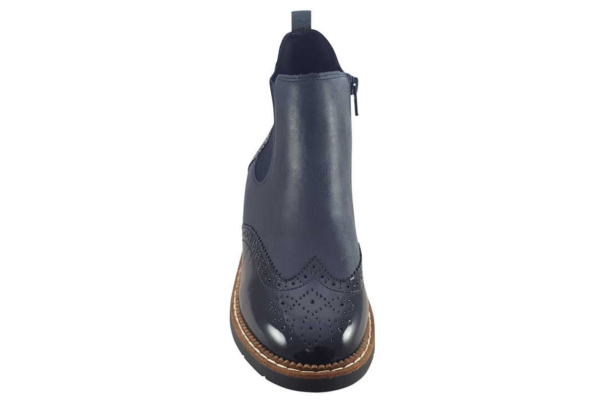 soliver wilson 4 25444 43 navy combi womens boots top