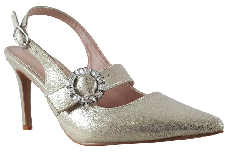 Sorento Heskin Gold Womens Shoes