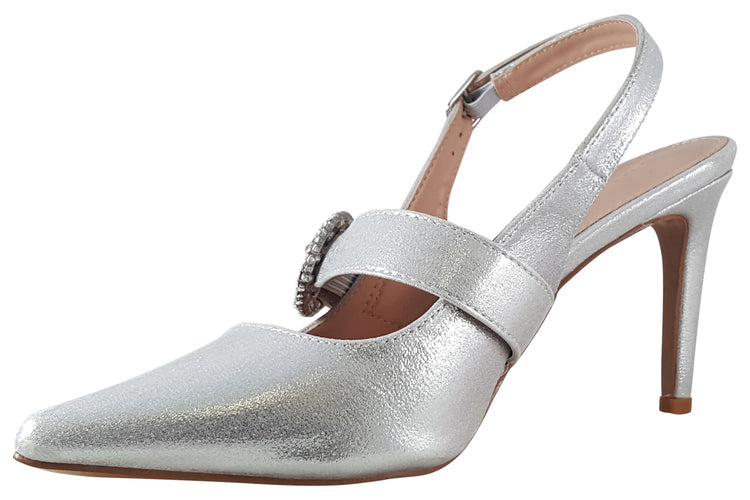 Sorento Heskin Silver Womens Shoes