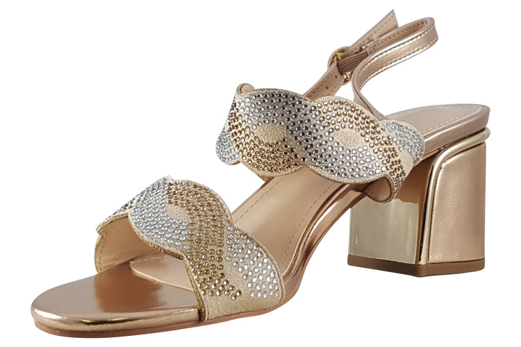 Sorento Kinnitty Gold Womens Sandals