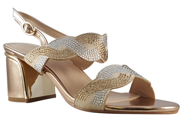 Sorento Kinnitty Gold Womens Sandals