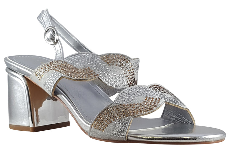 Sorento Kinnitty Silver Womens Sandals