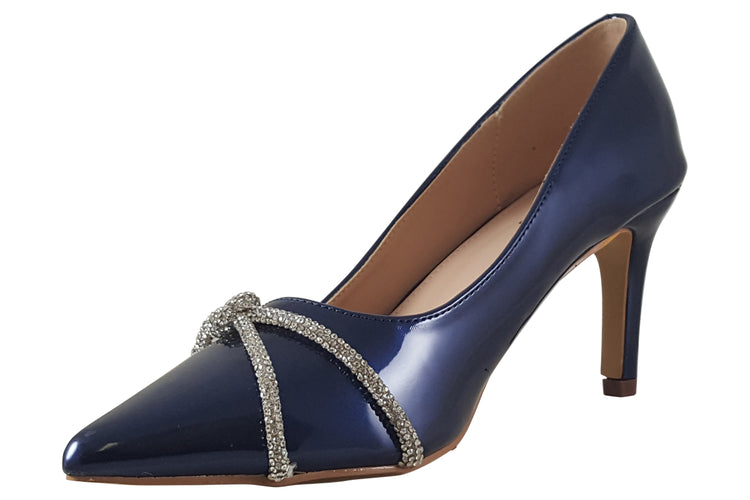 Sorento Woodlands Navy Patent Womens Shoes