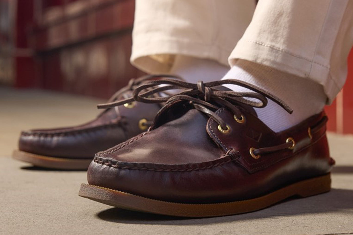 Sperry Authentic 2 Eye Boat Shoe Amaretto Mens Shoes