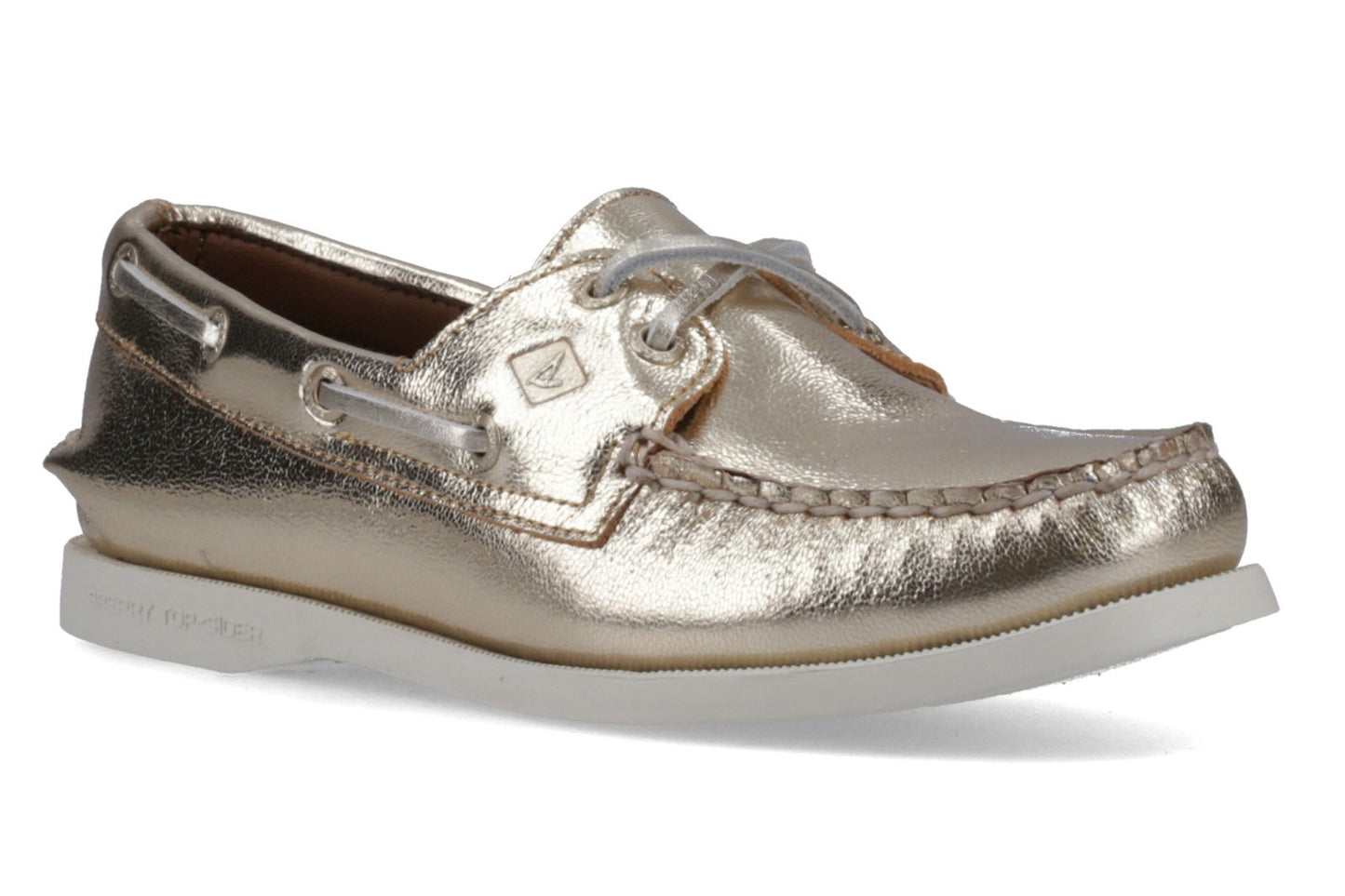 Sperry Authentic 2 Eye Boat Shoe Gold Womens Shoes