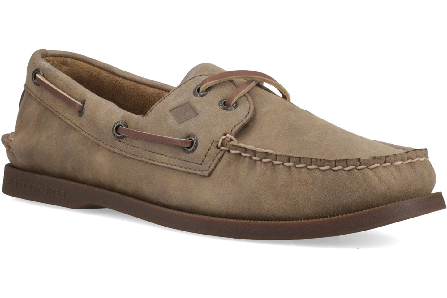 Sperry Authentic 2 Eye Boat Shoe Tan Suede Mens Shoes