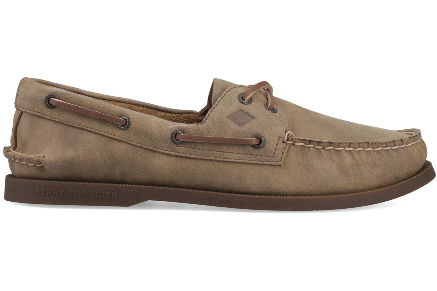 Sperry Authentic 2 Eye Boat Shoe Tan Suede Mens Shoes