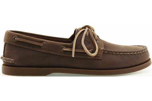 Sperry Authentic Original 2-Eye Distressed Brown Mens Shoes