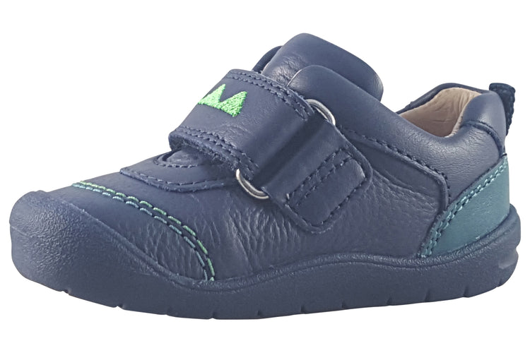 Start-rite Dino Foot 0829-9 Navy Dino Boys First Shoes