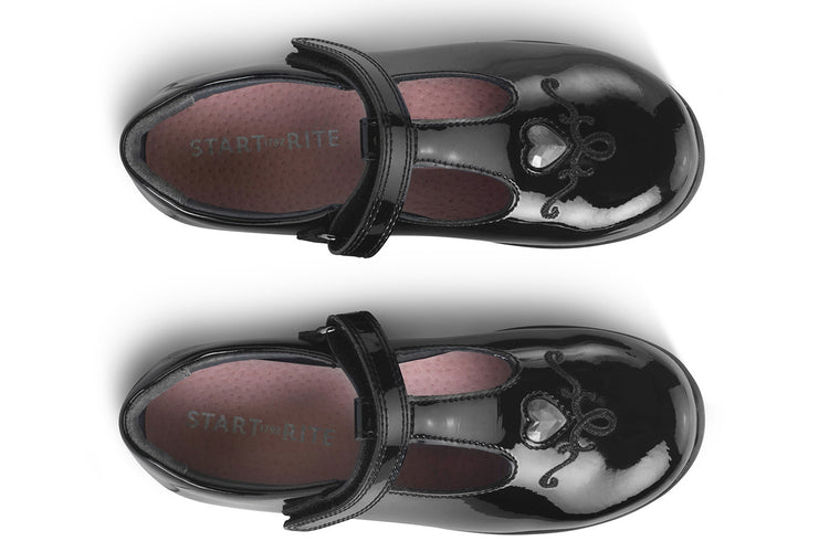 Start-rite Gem BTS 2841-3 Black Patent Girls School Shoes