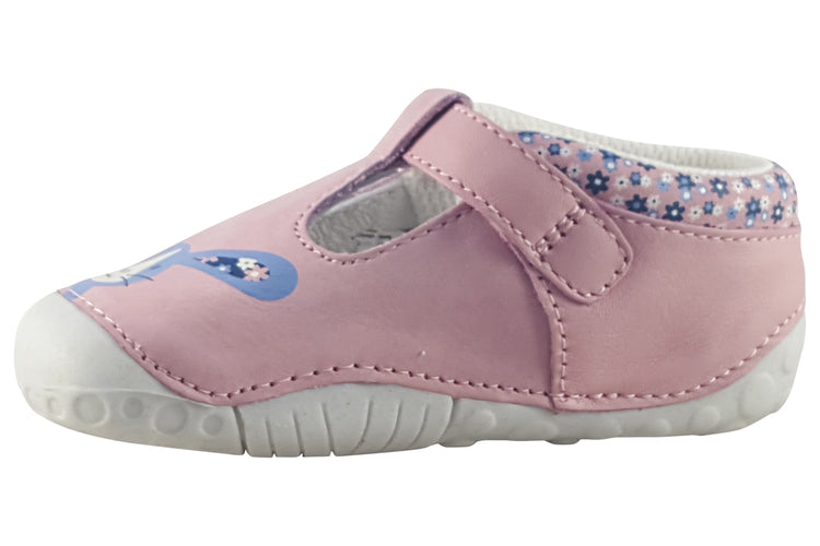 Start-rite Little Paws 0825-6 Pink Bunny Girls First Shoes