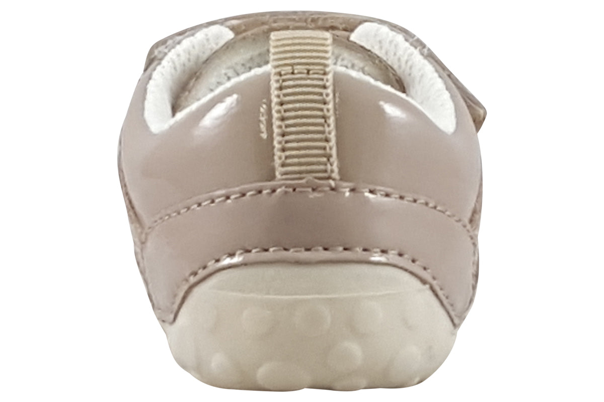 start rite little smile g taupe girls first shoes back
