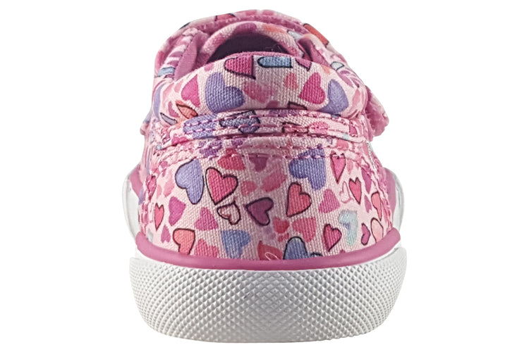Start-rite Loveheart 6193-6 Pink Heart Girls Canvas
