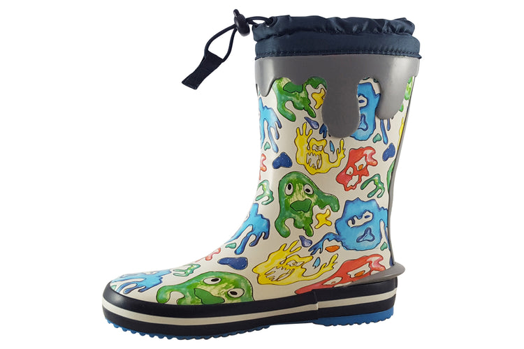 Start-rite Puddle B 9934 Grey Slime Boys Wellingtons
