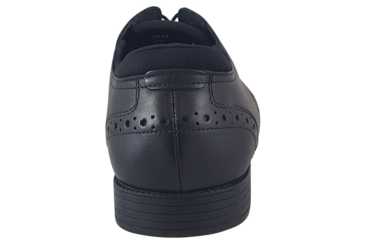 start rite tailor snr black boys shoes back
