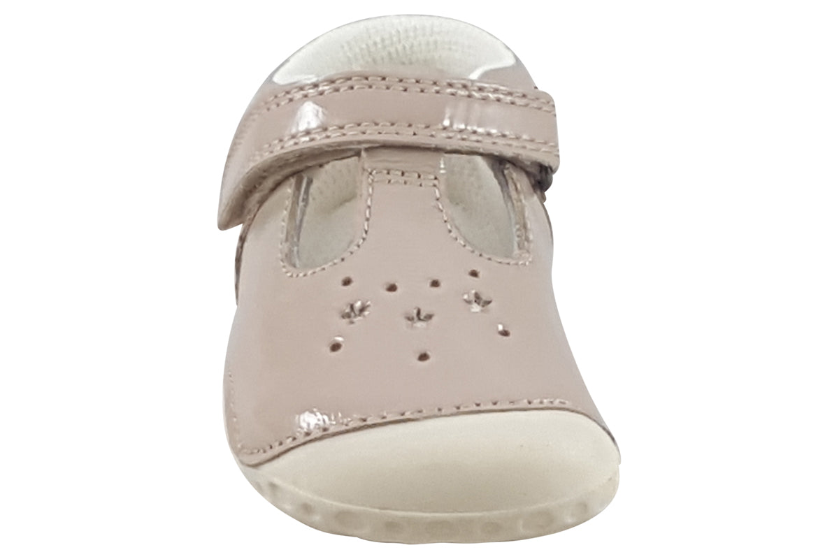 start-rite-tumble-taupe-patent-front