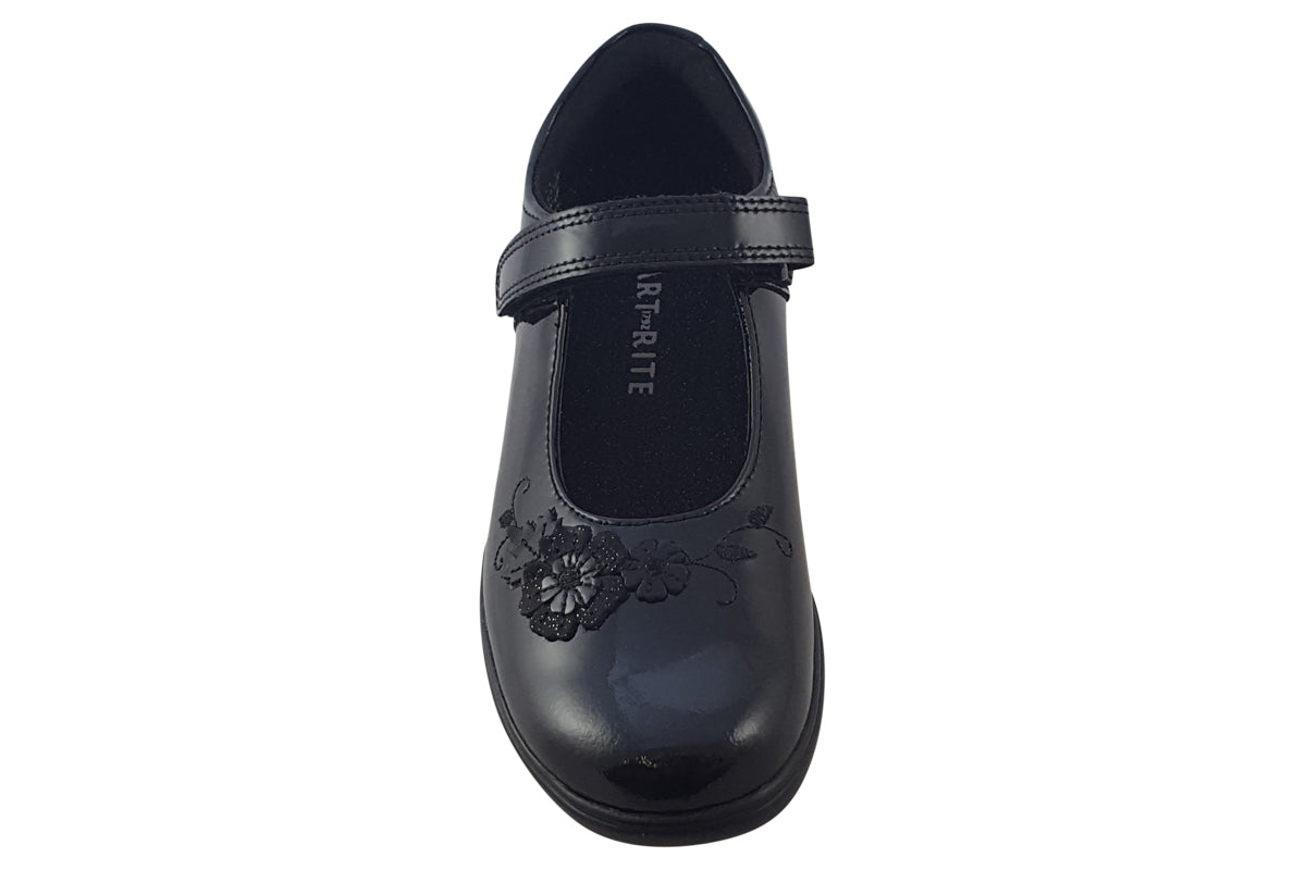 start rite wish bts 2800 3 black patent girls shoes top