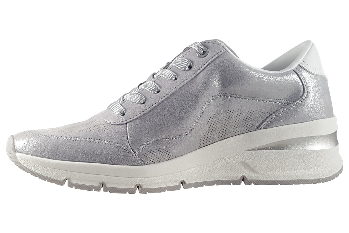 tamaris alora 23761 42 silver womens fashion trainers left