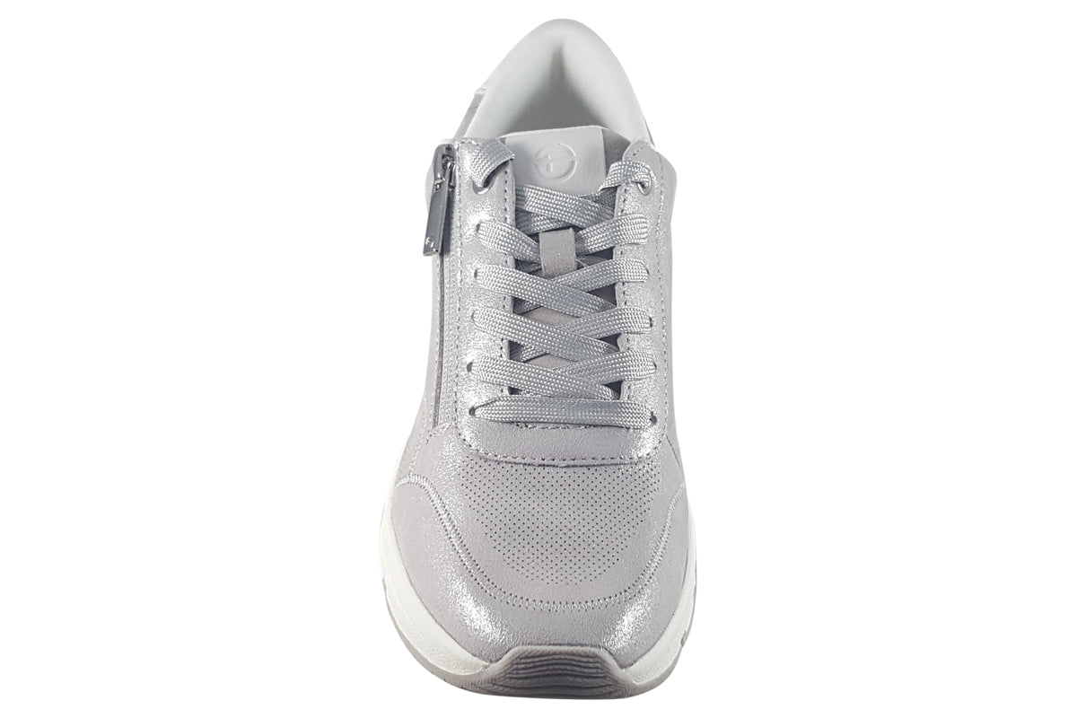 tamaris alora 23761 42 silver womens fashion trainers top
