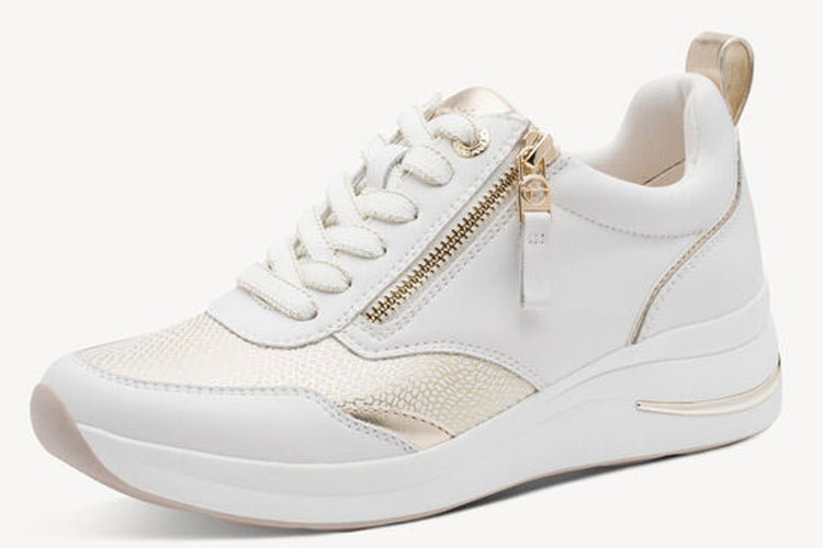 Tamaris Comfort Mary 83714-43 196 White/Gold Womens Fashion Trainers